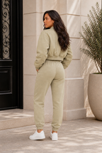 Women's Cropped Bomber Jacket Coat Oversized Long Sleeve Top Casual Vintage Streetwear Outerwear Casual Daily Wear Lady Outfit Landveld Originals